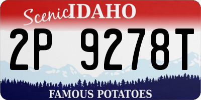 ID license plate 2P9278T