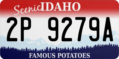 ID license plate 2P9279A