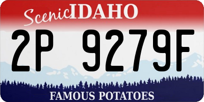 ID license plate 2P9279F