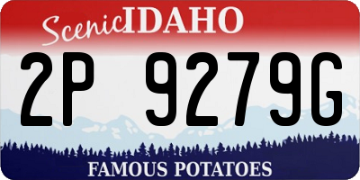 ID license plate 2P9279G