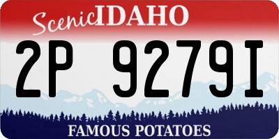 ID license plate 2P9279I