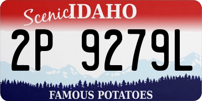 ID license plate 2P9279L