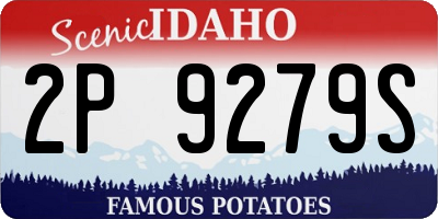 ID license plate 2P9279S