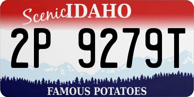 ID license plate 2P9279T