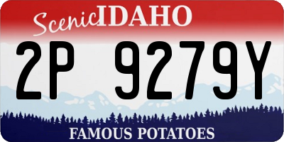 ID license plate 2P9279Y