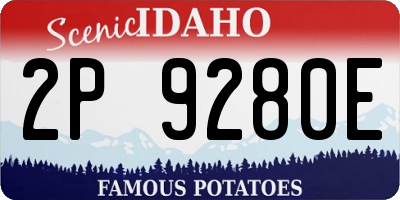 ID license plate 2P9280E