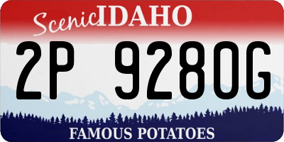 ID license plate 2P9280G