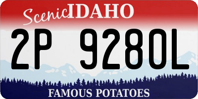 ID license plate 2P9280L
