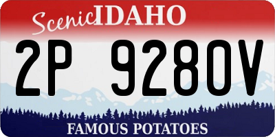 ID license plate 2P9280V