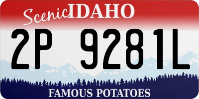 ID license plate 2P9281L