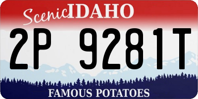 ID license plate 2P9281T