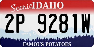 ID license plate 2P9281W