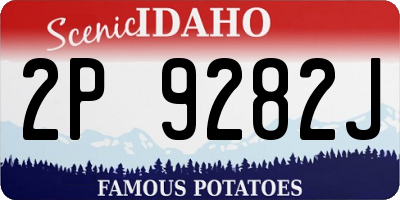 ID license plate 2P9282J