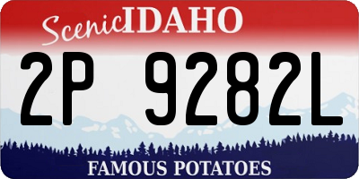 ID license plate 2P9282L