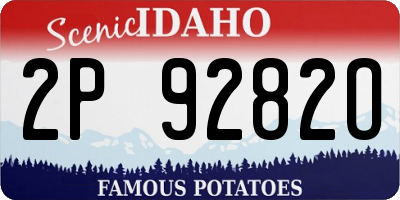 ID license plate 2P9282O
