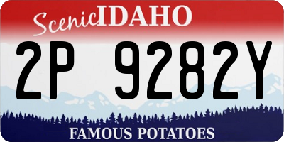 ID license plate 2P9282Y