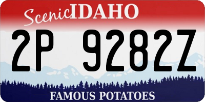 ID license plate 2P9282Z