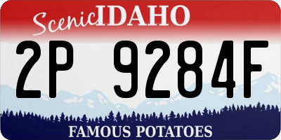 ID license plate 2P9284F