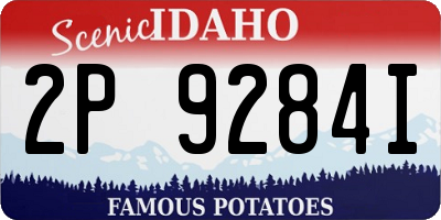 ID license plate 2P9284I