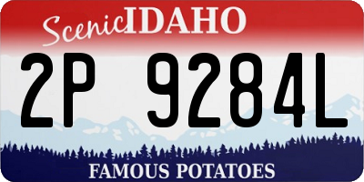 ID license plate 2P9284L