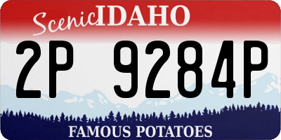 ID license plate 2P9284P