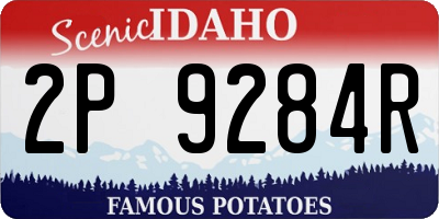ID license plate 2P9284R