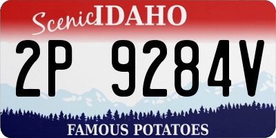 ID license plate 2P9284V