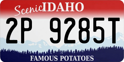 ID license plate 2P9285T