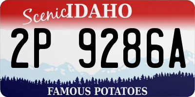 ID license plate 2P9286A