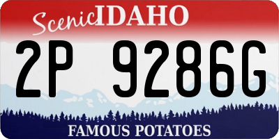 ID license plate 2P9286G