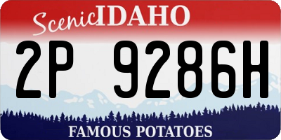 ID license plate 2P9286H