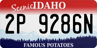 ID license plate 2P9286N