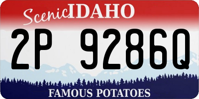 ID license plate 2P9286Q