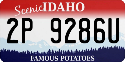 ID license plate 2P9286U
