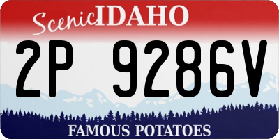 ID license plate 2P9286V