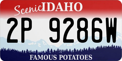 ID license plate 2P9286W