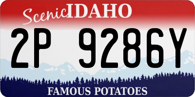 ID license plate 2P9286Y