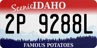 ID license plate 2P9288L