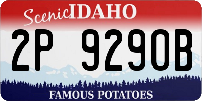 ID license plate 2P9290B