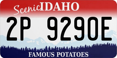 ID license plate 2P9290E