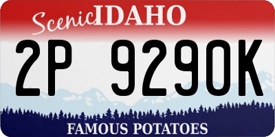ID license plate 2P9290K