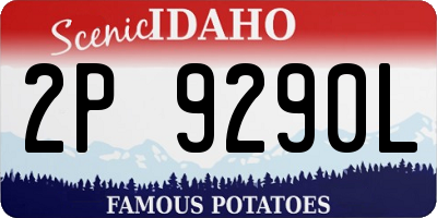 ID license plate 2P9290L
