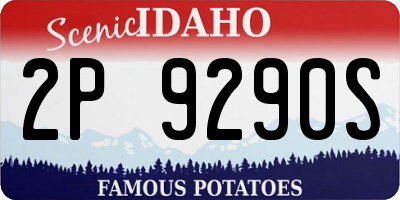 ID license plate 2P9290S