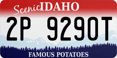 ID license plate 2P9290T