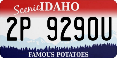 ID license plate 2P9290U