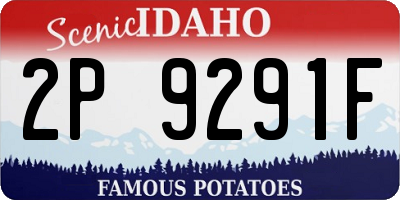 ID license plate 2P9291F