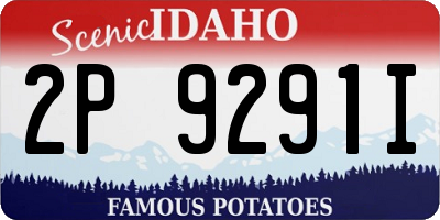 ID license plate 2P9291I