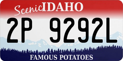 ID license plate 2P9292L