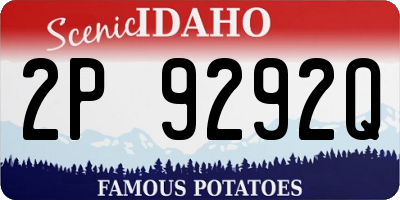 ID license plate 2P9292Q