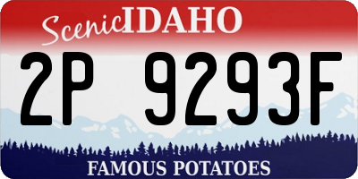 ID license plate 2P9293F